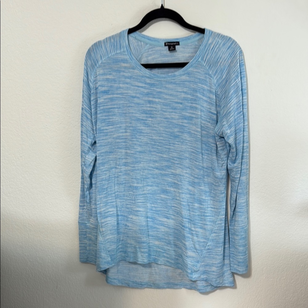 Champion Elite Size Extra Large XL Heather BlueWomen's Blue Long Sleeve Top